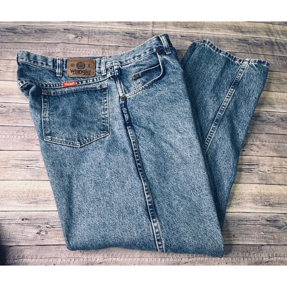 Vintage Wrangler Authentics Mens 40x30 (39x30 actual) Relaxed Fit Denim Jeans - Picture 2 of 10
